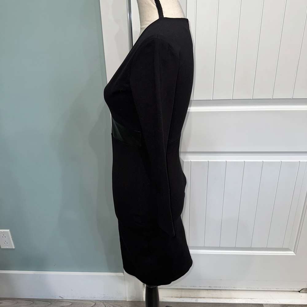 Mason leather trimmed deep plunge v neck Bodycon dress size XS - Picture 8 of 12